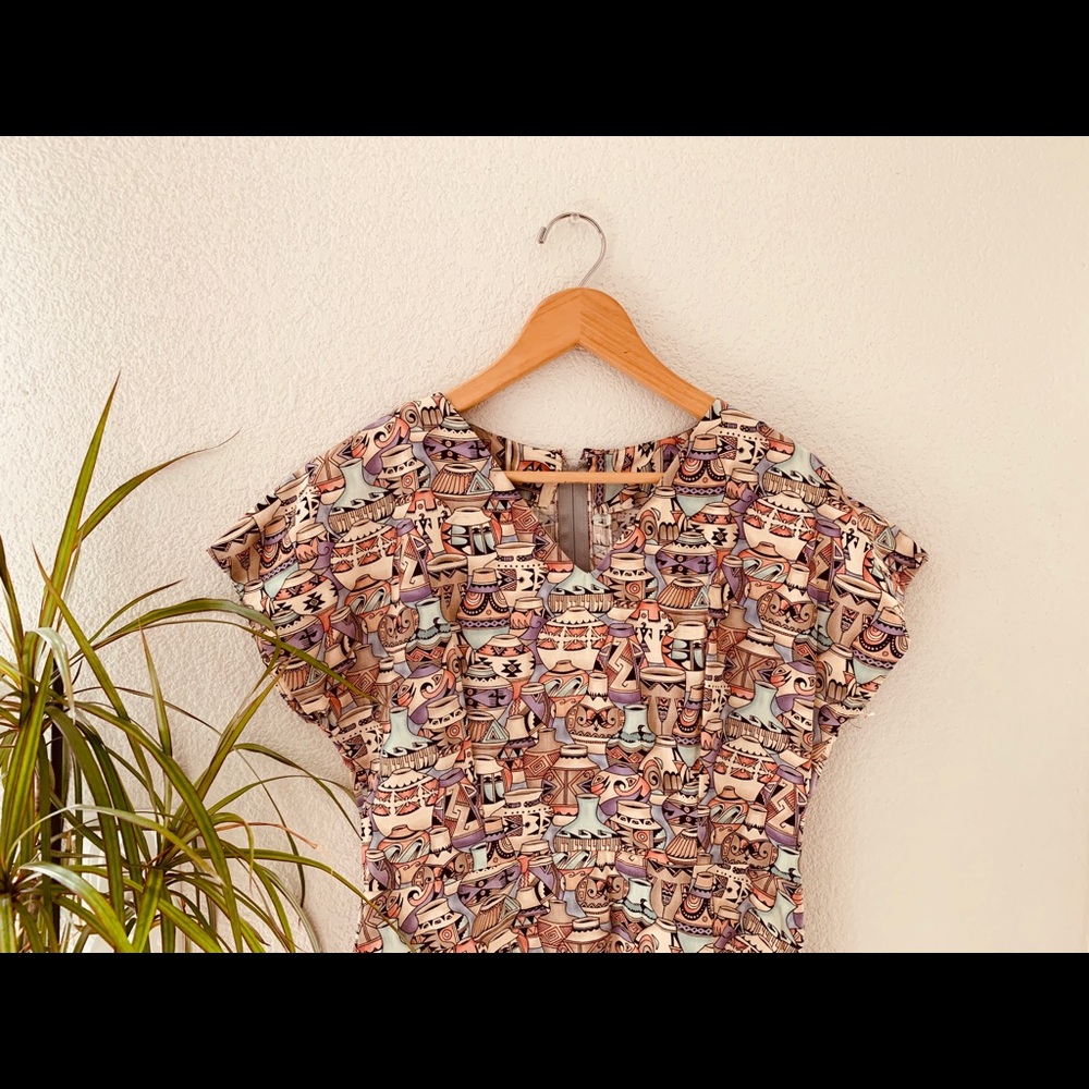 Native Pottery Printed Dress